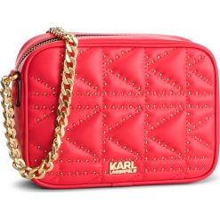 Torebka KARL LAGERFELD - 86KW3014 Red Fire. Czerwone torebki klasyczne KARL LAGERFELD, bez wzorów, ze skóry, bez dodatków. W wyprzedaży za 619.00 zł.