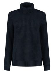 TRAVELIN' Sweter "Boda" w kolorze granatowym rozmiar: XL. Niebieskie golfy Travelin', xl, bez wzorów, z wełny, bez ramiączek. Za 274.75 zł.