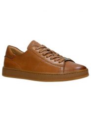 Wojas Skórzane sneakersy w kolorze jasnobrązowym rozmiar: 38. Brązowe trampki Wojas, bez wzorów, ze skóry, bez zapięcia. Za 347.81 zł.