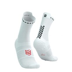 Skarpetki biegowe Compressport ProRacing Socks V4 Run High white/black. Białe skarpety Compressport, bez wzorów. Za 89.99 zł.
