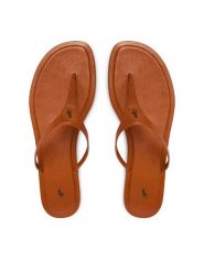 Polo Ralph Lauren Japonki 818P08374002 Brązowy. Brązowe klapki Polo Ralph Lauren, bez wzorów, ze skóry, bez obcasa. Za 1,239.00 zł.