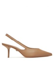 Max Mara Sandały 2514521052600 Brązowy. Brązowe sandały Max Mara, bez wzorów, ze skóry, bez obcasa, na szpilce, bez zapięcia. Za 2,739.00 zł.