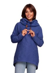 Be Wear Bluza w kolorze niebieskim rozmiar: XL. Niebieskie bluzy Be Wear, xl, bez wzorów, ze skóry, z kapturem. Za 157.73 zł.