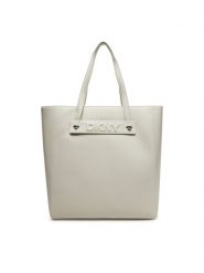 DKNY Torebka R44AAG94 Beżowy. Brązowe torebki klasyczne DKNY, bez wzorów, ze skóry, bez dodatków. Za 399.99 zł.