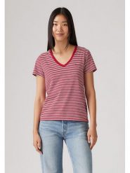 Levi's Koszulka w kolorze czerwono-białym rozmiar: L. Czerwone bluzki Levi's®, l, bez wzorów, z bawełny, bez kołnierzyka, bez ramiączek. Za 56.79 zł.