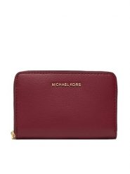MICHAEL Michael Kors Mały Portfel Damski Jet Set Small Leather 32F4GJ6D0L Bordowy. Czerwone portfele MICHAEL Michael Kors, bez wzorów, ze skóry. Za 429.99 zł.