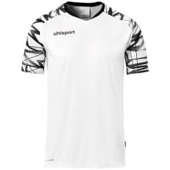 Koszulka Uhlsport Goal 25. Białe bluzki Uhlsport, l, bez wzorów, sportowe, bez kołnierzyka, bez ramiączek. Za 191.50 zł.