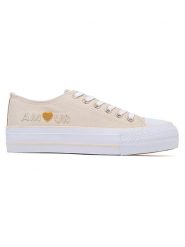 Sixth Sens Sneakersy w kolorze beżowym rozmiar: 36. Brązowe trampki Sixth Sens, bez wzorów, bez zapięcia. Za 100.99 zł.
