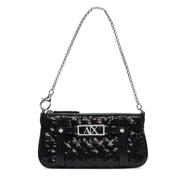 Torebka Armani Exchange. Czarne kopertówki Armani Exchange, bez wzorów, bez dodatków. Za 479.99 zł.