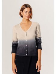 Rodier Wełniany kardigan w kolorze beżowo-antracytowym rozmiar: M. Brązowe kardigany Rodier, m, bez wzorów, z wełny. Za 278.45 zł.