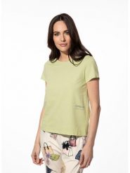 SHORT STORIES Koszulka w kolorze zielonym rozmiar: M. Zielone bluzki Short Stories, m, bez wzorów, z bawełny, bez kołnierzyka, bez ramiączek. Za 68.95 zł.