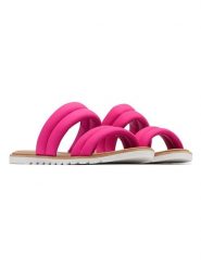 Sorel Skórzane klapki "Ella II" w kolorze różowym rozmiar: 38. Różowe klapki Sorel, bez wzorów, z otwartym noskiem, bez obcasa. Za 114.44 zł.