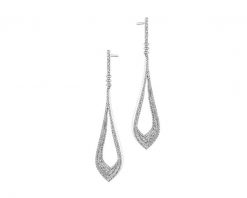 Kolczyki z białego złota z diamentami - 1,00 ct - próba 585. Białe kolczyki Apart, z diamentem, złote. Za 9,590.00 zł.