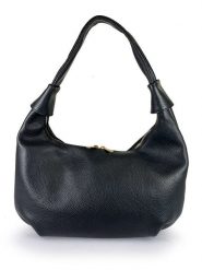 ORE10 Skórzana torebka "Brasi" w kolorze czarnym - 38 x 21 x 4 cm rozmiar: onesize. Czarne torby na ramię ORE10, bez wzorów, z materiału, na ramię, bez dodatków. Za 260.99 zł.