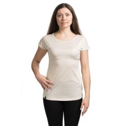 Koszulka trekkingowa damska Puez Melange Dry Ss Tee Women. Brązowe koszulki sportowe Salewa, bez wzorów, bez ramiączek. Za 144.99 zł.