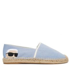 Espadryle KARL LAGERFELD. Niebieskie espadryle KARL LAGERFELD, bez wzorów, bez obcasa, bez zapięcia. Za 659.99 zł.