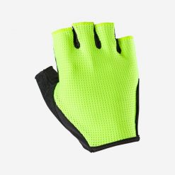 Rękawiczki rowerowe szosowe Van Rysel 500. Zielone rękawiczki VAN RYSEL, bez wzorów, z materiału, sportowe. Za 44.99 zł.