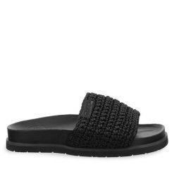 Klapki Gant. Czarne klapki GANT, bez wzorów, bez obcasa. Za 329.99 zł.
