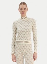 Guess Bluza V5BP08 K2000 Beżowy Slim Fit. Brązowe bluzy Guess, l, z aplikacjami, z syntetyku, bez kaptura. Za 299.99 zł.