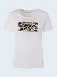 Pepe Jeans Koszulka "Caitlin" w kolorze białym rozmiar: S. Białe bluzki Pepe Jeans, s, bez wzorów, z jeansu, bez kołnierzyka, bez ramiączek. Za 92.86 zł.