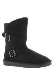 ISLAND BOOT Botki zimowe "Candace" w kolorze czarnym rozmiar: 37. Czarne botki Island Boot, na zimę, bez wzorów, z materiału, bez obcasa, bez zapięcia. Za 132.05 zł.