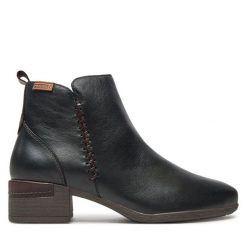 Botki Pikolinos. Czarne botki Pikolinos, bez wzorów, bez obcasa, na słupku, bez zapięcia. Za 729.99 zł.