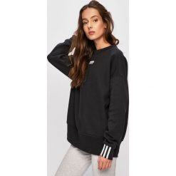 Adidas Originals - Bluza. Czarne bluzy Adidas Originals, bez wzorów, z bawełny, bez kaptura. Za 179.90 zł.