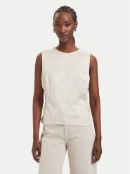Guess Bluzka W6GH57 W2037 Beżowy Regular Fit. Brązowe bluzki Guess, xl, z aplikacjami, z syntetyku, bez kołnierzyka, bez ramiączek. Za 344.99 zł.
