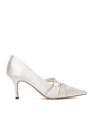 JENNY Szpilki CEO-6V9221-9 Biały. Białe szpilki Jenny, bez wzorów, z materiału, bez obcasa, na szpilce, bez zapięcia. Za 139.99 zł.