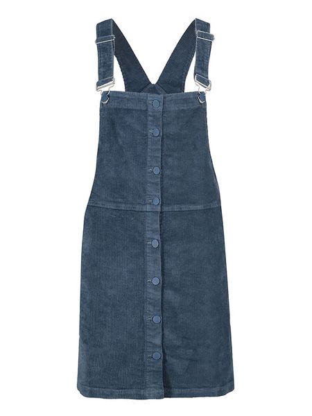 Eight2Nine Sukienka-ogrodniczka w kolorze niebieskim rozmiar: XS. Niebieskie sukienki Eight2Nine, na co dzień, xs, bez wzorów, ze sztruksu, bez kołnierzyka, bez ramiączek, mini, proste. Za 145.45 zł.