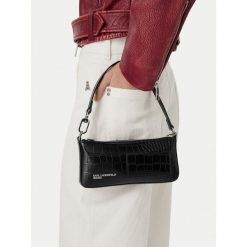 Torebka Karl Lagerfeld Jeans. Czarne torebki klasyczne Karl Lagerfeld Jeans, bez wzorów, z jeansu, bez dodatków. Za 429.99 zł.
