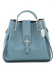 Lucca Baldi Skórzana torebka "Vinci" w kolorze błękitnym - 33 x 28 x 13 cm rozmiar: onesize. Niebieskie torby na ramię Lucca Baldi, bez wzorów, z materiału, na ramię, bez dodatków. Za 398.45 zł.
