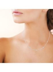 L'atelier précieux Srebrny naszyjnik z cyrkoniami - dł. 45 cm rozmiar: onesize. Szare naszyjniki l'Atelier precieux, z cyrkonią, srebrne. Za 215.71 zł.