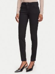 Guess Jeansy W6YAJ2 D1585 Czarny Skinny Fit. Czarne jeansy Guess, z aplikacjami. Za 434.99 zł.