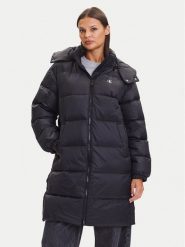 Calvin Klein Jeans Płaszcz zimowy Essential LV047D502G Czarny Regular Fit. Czarne płaszcze Calvin Klein Jeans, na zimę, xs, bez wzorów, z jeansu, bez kaptura. Za 1,299.00 zł.