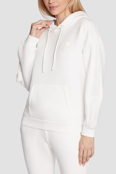 GUESS Beżowa damska bluza Brenda, Rozmiar M. Brązowe bluzy Guess, m, z aplikacjami, bez kaptura. W wyprzedaży za 170.99 zł.