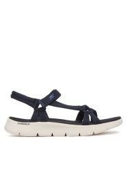 Skechers Sandały Go Walk Flex Sandal-Sublime 141451/NVY Granatowy. Niebieskie sandały Skechers, bez wzorów, z materiału, bez obcasa, na płaskiej podeszwie, bez zapięcia. Za 199.99 zł.