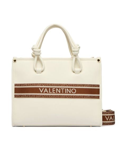 Valentino Torebka Aella VBS9ZW04 Biały. Białe torebki klasyczne Valentino, bez wzorów, ze skóry, bez dodatków. Za 393.99 zł.