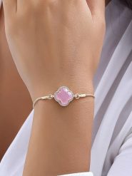 Luja Bijoux Pozłacana bransoletka z cyrkoniami i kamieniem szlachetnym rozmiar: onesize. Czerwone bransoletki Luja Bijoux, z cyrkonią, pozłacane. Za 61.60 zł.