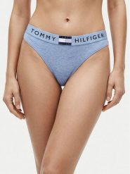 Tommy Hilfiger Stringi UW0UW06039 Niebieski jasny. Niebieskie stringi TOMMY HILFIGER, bez wzorów, z bawełny. Za 89.99 zł.
