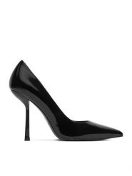 Eva Minge Szpilki EO-ESME-808-Y5P Czarny. Czarne szpilki Eva Minge, bez wzorów, z lakierowanej skóry, bez obcasa, na szpilce, bez zapięcia. Za 429.99 zł.