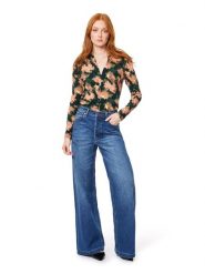 Scotch & Soda Koszulka w kolorze ciemnozielono-jasnoróżowym rozmiar: S. Zielone bluzki Scotch & Soda, s, bez wzorów, bez kołnierzyka, bez ramiączek. Za 149.95 zł.