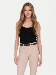 JDY Top Nanna 15290585 Czarny Slim Fit. Czarne topy JDY, xl, bez wzorów, z wiskozy, bez kołnierzyka, bez ramiączek. Za 69.99 zł.