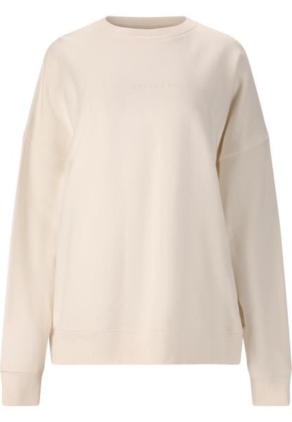 Oversized bluza z okrągłym dekoltem dla kobiet Athlecia Gidon. Szare bluzy Athlecia, uniwersalny, bez wzorów, z bawełny, bez kaptura. Za 215.00 zł.