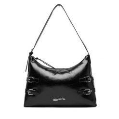 Torebka Karl Lagerfeld Jeans. Czarne torebki klasyczne Karl Lagerfeld Jeans, bez wzorów, z jeansu, bez dodatków. Za 769.99 zł.