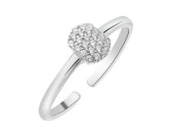 Pierścionek srebrny z cyrkoniami. Szare pierścionki Apart, z cyrkonią, srebrne. W wyprzedaży za 69.30 zł.