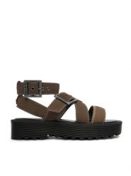 G-Star Raw Sandały CEO-WI16-AVA-03 Zielony. Zielone sandały G-Star Raw, bez wzorów, z nubiku, retro, bez obcasa, na płaskiej podeszwie, bez zapięcia. Za 269.99 zł.