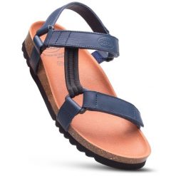 Sandały damskie SCHOLL HEAVEN AD na rzepy. Niebieskie sandały Scholl, bez wzorów, sportowe, bez obcasa, bez zapięcia. Za 249.99 zł.