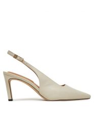 Tommy Hilfiger Szpilki Squared Toe FW0FW08636 Beżowy. Brązowe szpilki TOMMY HILFIGER, bez wzorów, ze skóry, bez obcasa, na szpilce, bez zapięcia. Za 499.99 zł.