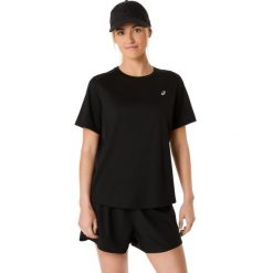 Koszulka damska Asics Core. Czarne bluzki Asics, bez wzorów, sportowe, bez kołnierzyka, bez ramiączek. Za 163.00 zł.